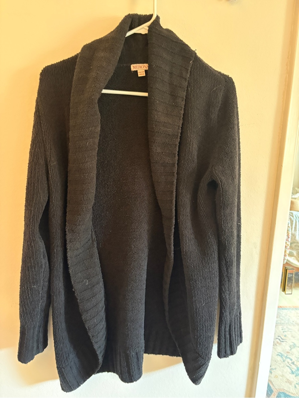 Merona black Open-Front Shawl Collar Cardigan- SO soft!